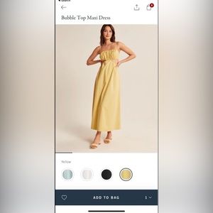 Abercrombie bubble top maxi dress
